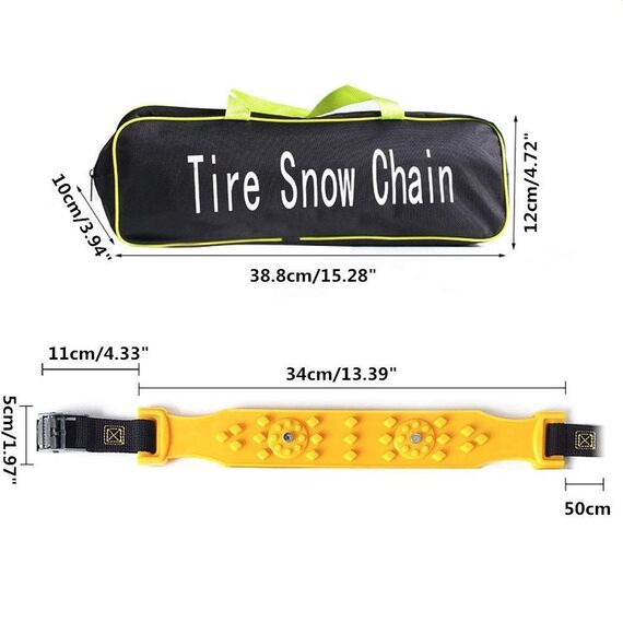 DEDC Schneeketten , 10-Stück Universal Schneeketten für Reifenbreite 165 - 285mm,Anfahrhilfe Anti-Rutsch Ketten, Notfallzugketten für die meisten PKW/SUV/LKW 10 PC