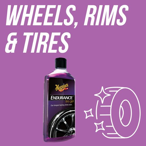 Meguiar's Reifenpflege, Endurance High Gloss für Autoreifen - Langanhaltendes Reifenglanz, 473ml - G7516EU