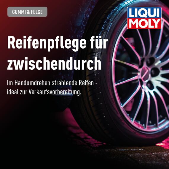 LIQUI MOLY Reifenglanzschaum | 400 ml | Autopflege | Lackpflege | Art.-Nr.: 1609, farblos