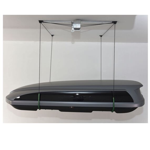 GEIGER ANTRIEBSTECHNIK Auto Kfz Dachboxenlift Dachboxlift Dachbox Dachboxen Deckenlift Garagenlift Carportlift Dachboxenhalter Deckenhalter mit Kurbel bis 100kg Traglast