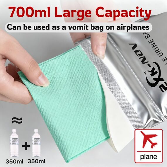 2XK-NOV Einweg Urinbeutel für Unterwegs Frauen - Nottoilette für das Auto, Mobile Mini Toilette Camping Beutel, Reisetoilette, Pinkelflasche für Manner, Notfall Urinal, Urinflasche (24 Stück-700ml)