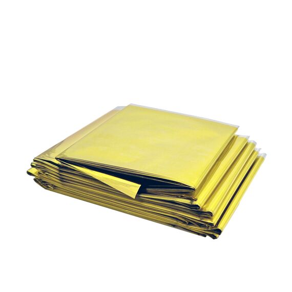 Tiga-Med 10x Rettungsdecke | 10 Stück | für Erste Hilfe, Auto, Notfall, Camping, Survial, Deko | Gold/Silber | 210x160cm | Rettungsfolie CE