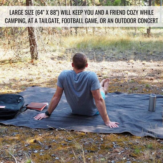 Arcturus Militärische Wolldecke, warm, dick, waschbar, ideal für Outdoor, Camping, Stadiondecke, Picknicks, Reisen, Auto- und Bushcraft-Überlebens-Kits, groß, 162,6 x 223,5 cm, 2 kg (Königsblau)