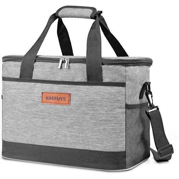 KAEFUYS Kühltasche Faltbar 33L+12h Kühlung Groß Kühlbox Thermoisoliert Lunch Tasche Einkaufskörbe Wasserdicht Schmutzabweisend für Familie Büro Auto Camping Picknick Barbecue Reisen Einkaufen