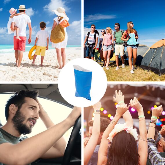 Bramble 12 Einweg Urinbeutel (600ml) & 12 Müllbeutel für Frauen, Männer, Kinder - Pinkelbeutel, WC, Notfall Toilette für Unterwegs, Auto, Camping, Reise