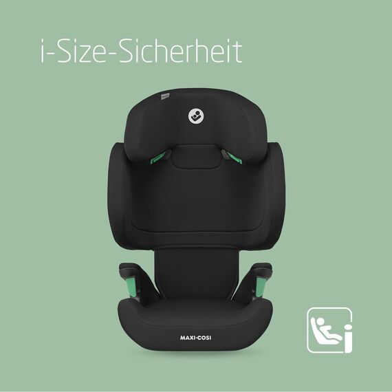 Maxi-Cosi RodiFix M i-Size, Kindersitz mit hohem Rücken, 3,5–12 Jahre, 100–150 cm, ISOFIX-Kindersitz, G-CELL Seitenaufprallschutz, verstellbare Höhe, schnelles und einfaches Anschnallen, Basic Black