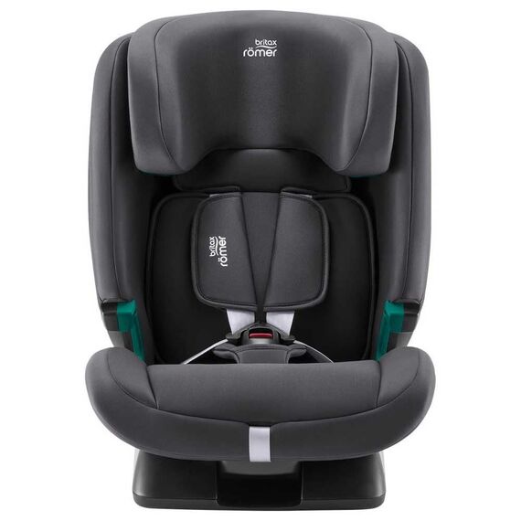 BRITAX RÖMER Kindersitz EVOLVAFIX, mit ISOFIX, für Kinder von 76-150 cm (i-Size), 15 Monate - 12 Jahre, Midnight Grey
