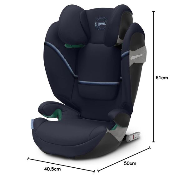 CYBEX Gold Kindersitz Solution S2 i-Fix, Für Autos mit und ohne ISOFIX, 100 - 150 cm, Ab ca. 3 bis 12 Jahre (15 - 50 kg), Ocean Blue