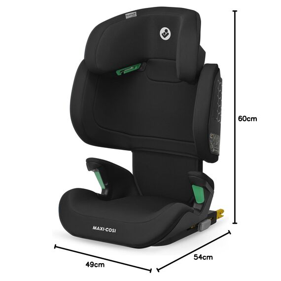 Maxi-Cosi RodiFix M i-Size, Kindersitz mit hohem Rücken, 3,5–12 Jahre, 100–150 cm, ISOFIX-Kindersitz, G-CELL Seitenaufprallschutz, verstellbare Höhe, schnelles und einfaches Anschnallen, Basic Black