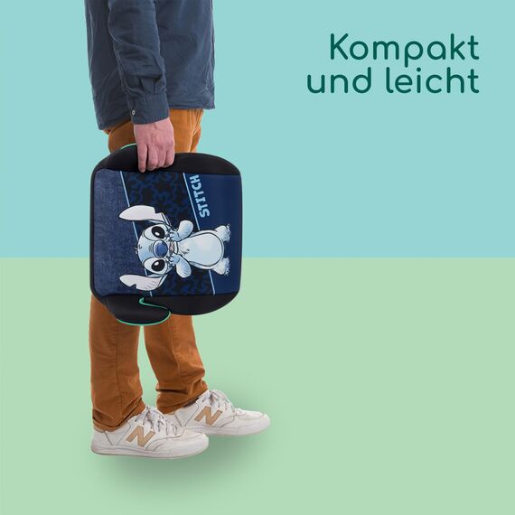 Bebeconfort Disney Manga i-Safe, Kindersitzerhöhung, Folgekindersitz Stitch Disney, 6–12 Jahre, 128–150 cm, 22-36 kg, Leicht, Einfache Gurtinstallation, Vollständig gepolstert, Authentic Stitch