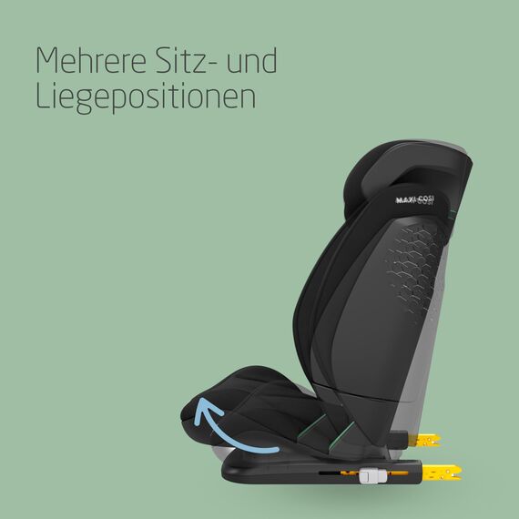 Maxi-Cosi RodiFix S Comfort i-Size, atmungsaktive bequeme Stoffe, verstellbarer Kindersitz, 3,5–12 Jahren (100–150 cm), 3-fach verstellbar, G-Cell Schutz, AirProtect, Authentic Black