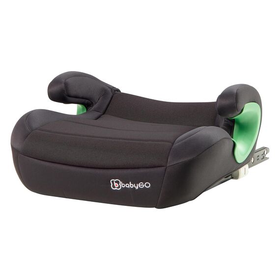 babyGO Sitzerhöhung Bursa III nach neuer I-Size Norm - Kindersitzerhöhung mit verstellbarem Isofix - Kindersitz/Autositz für Kinder Schwarz (135-150)