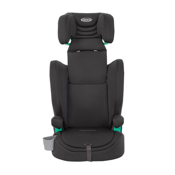 Graco Eldura™ R129 Kindersitz, Autositz vorwärtsgerichtet ab 15 Monaten bis ca. 12 Jahre (76-150 cm), Seitenaufprallschutz, schwarz, Midnight