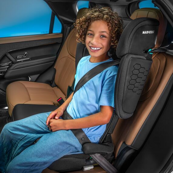 Maxi-Cosi Nomad XL Plus, Mitwachsender Kindersitz 9-36kg, 15 Monate - 12 Jahre, 76-150cm, Klappbarer Kinderautositz, Ultrakompakt & Leicht, G-CELL Seitenaufprallschutz, Reisetasche, Authentic Black