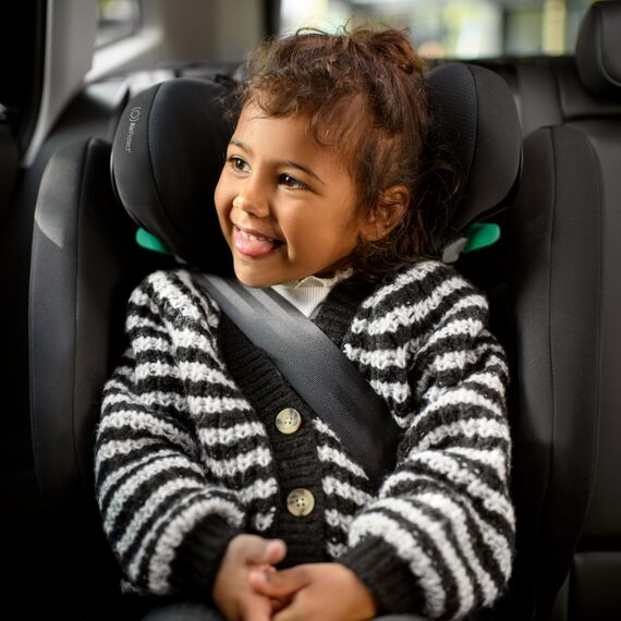 Maxi-Cosi RodiFix S Comfort i-Size, atmungsaktive bequeme Stoffe, verstellbarer Kindersitz, 3,5–12 Jahren (100–150 cm), 3-fach verstellbar, G-Cell Schutz, AirProtect, Authentic Black