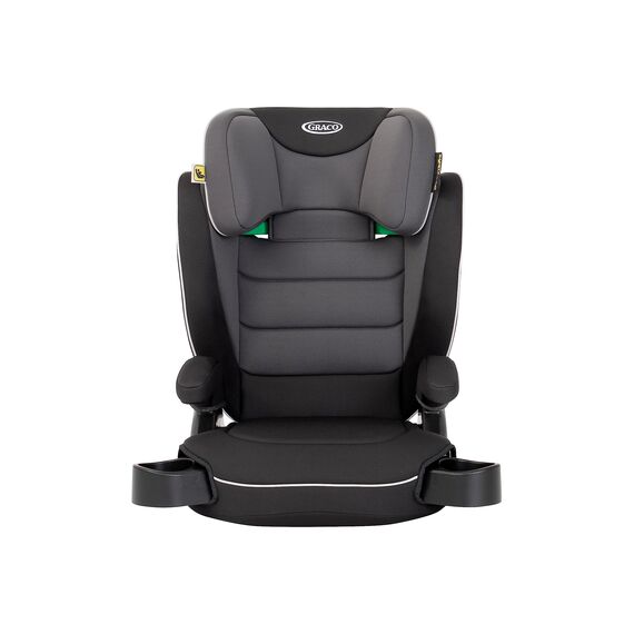 Graco Logico™ L i-Size R 129, Kindersitz ca. 3,5 bis 12 Jahre (100 bis 150 cm), höhenverstellbare Armlehnen, waschbare Sitzbezüge, Installation mit Fahrzeuggurt, Kindersitz schwarz, Midnight