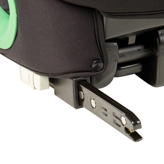 babyGO Sitzerhöhung Bursa III nach neuer I-Size Norm - Kindersitzerhöhung mit verstellbarem Isofix - Kindersitz/Autositz für Kinder Schwarz (135-150)