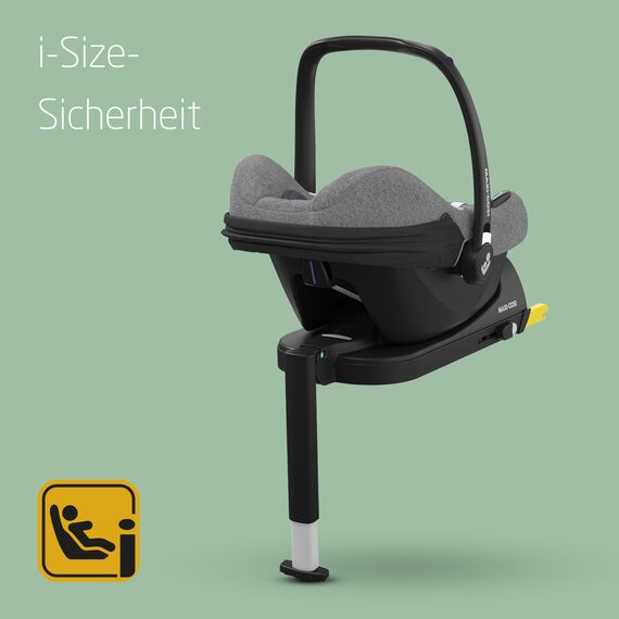 Maxi-Cosi CabrioFix i-Size, Babyschale, 0–12 Monate, max. 12 kg, leichter i-Size Kindersitz (3,2 kg), Sonnenverdeck, gepolsterter Sitz, für viele Maxi-Cosi Kinderwagen, Select Grey
