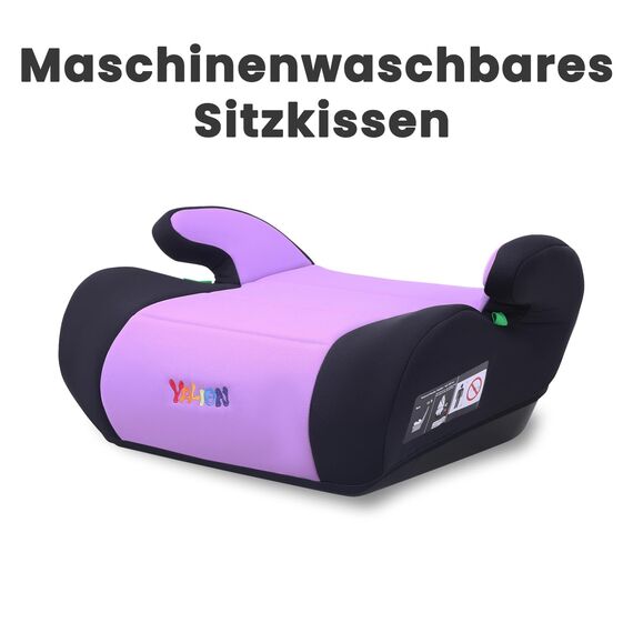 YALION Kindersitzerhöhung Sitzerhöhung Auto Kinder Kinderautositze Sitzerhöhungen- Kindersitz/Autositz für Kinder (Lila-A1)