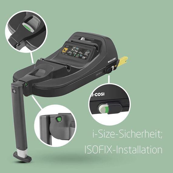 Maxi-Cosi CabrioFix i-Size ISOFIX-Basisstation, Kindersitz-Basis für ISOFIX Installation des Maxi-Cosi CabrioFix i-Size Autositz, nutzbar ab ca. 40-75 cm, bzw. 0-12 kg, schwarz