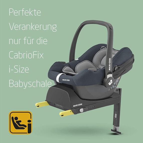 Maxi-Cosi CabrioFix i-Size ISOFIX-Basisstation, Kindersitz-Basis für ISOFIX Installation des Maxi-Cosi CabrioFix i-Size Autositz, nutzbar ab ca. 40-75 cm, bzw. 0-12 kg, schwarz