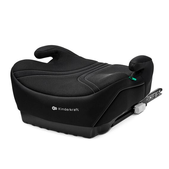 Kinderkraft I-BOOST 2 PRO, Sitz für Kinder von 125-150cm und im Alter von 6-12 Jahren, Isofix-Montage, sehr leicht (2,36 kg), ergonomische Armlehnen, abziehbarer Bezug, Schwarz