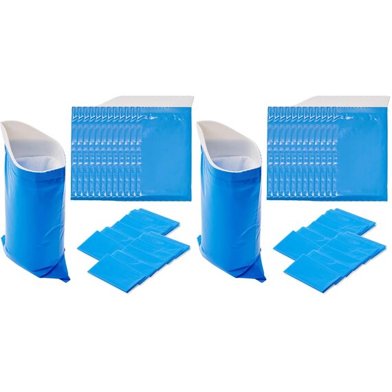 Bramble 12 Einweg Urinbeutel (600ml) & 12 Müllbeutel für Frauen, Männer, Kinder - Pinkelbeutel, WC, Notfall Toilette für Unterwegs, Auto, Camping, Reise (Packung mit 2)