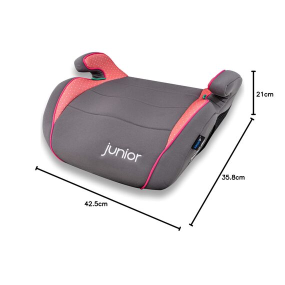 PETEX "Max" Kindersitzerhöhung Sitzerhöhung nach i-Size Norm R129, Kindersitz/Autositz für Kinder, pink, 1 Stück