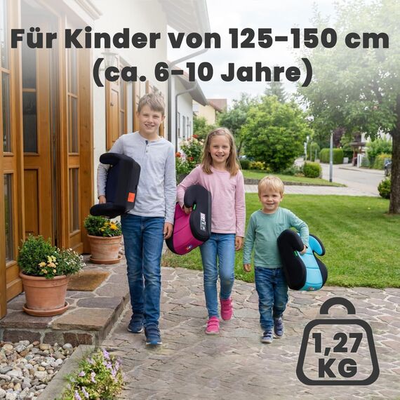 YALION Kindersitzerhöhung Sitzerhöhung Auto Kinder Kinderautositze Sitzerhöhungen- Kindersitz/Autositz für Kinder (Rot-A1)