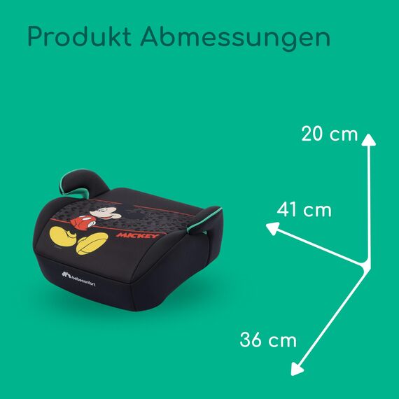 Bebeconfort Disney Manga i-Safe, Reboarder Kindersitz, Micky Maus Kindersitz, 6–12 Jahre, 128–150 cm, 22-36 kg, Leicht, Einfache Gurtinstallation, Vollständig gepolstert, Authentic Mickey