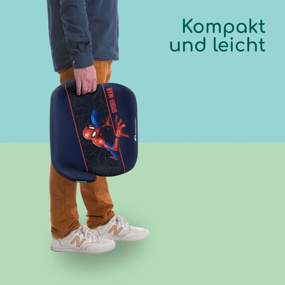 Bebeconfort Marvel Manga i-Safe, Kindersitzerhöhung, Marvel Legends Spiderman Folgekindersitz, 6–12 Jahre, 128–150 cm, 22–36 kg, Leicht, Einfache Installation, Voll gepolstert, Authentic Spiderman