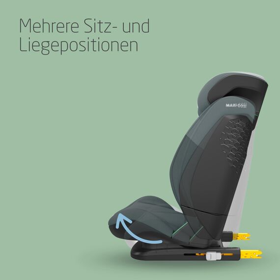 Maxi-Cosi RodiFix S i-Size Kindersitz, 100–150 cm, 3,5–12 Jahre, Autositz Kinder, 3 Liegepositionen, Verstellbare Höhe/Breite, G-CELL Side Impact Protection, AirProtect, Tonal Graphite