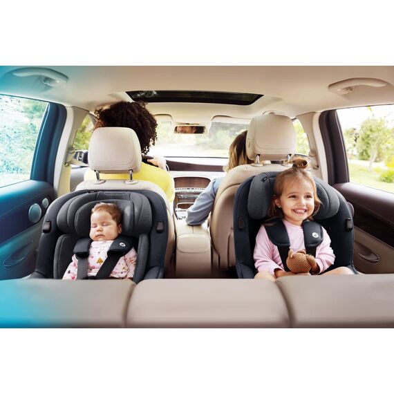 Maxi-Cosi Mica, 360° drehbarer i-Size Kindersitz inkl. ISOFIX Basis, Gruppe 0+/1 Autositz (bis ca. 105 cm / 18 kg), G-CELL Seitenschutz, nutzbar ab der Geburt bis ca. 4 Jahre, Authentic Grey