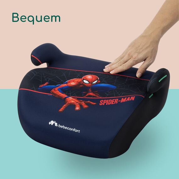 Bebeconfort Marvel Manga i-Safe, Kindersitzerhöhung, Marvel Legends Spiderman Folgekindersitz, 6–12 Jahre, 128–150 cm, 22–36 kg, Leicht, Einfache Installation, Voll gepolstert, Authentic Spiderman