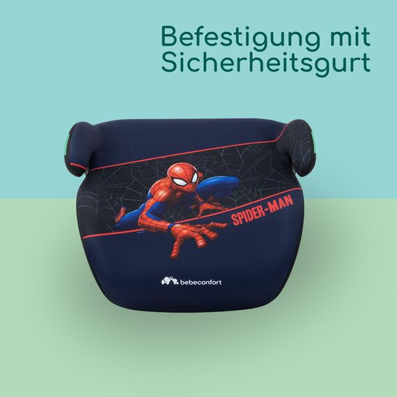 Bebeconfort Marvel Manga i-Safe, Kindersitzerhöhung, Marvel Legends Spiderman Folgekindersitz, 6–12 Jahre, 128–150 cm, 22–36 kg, Leicht, Einfache Installation, Voll gepolstert, Authentic Spiderman