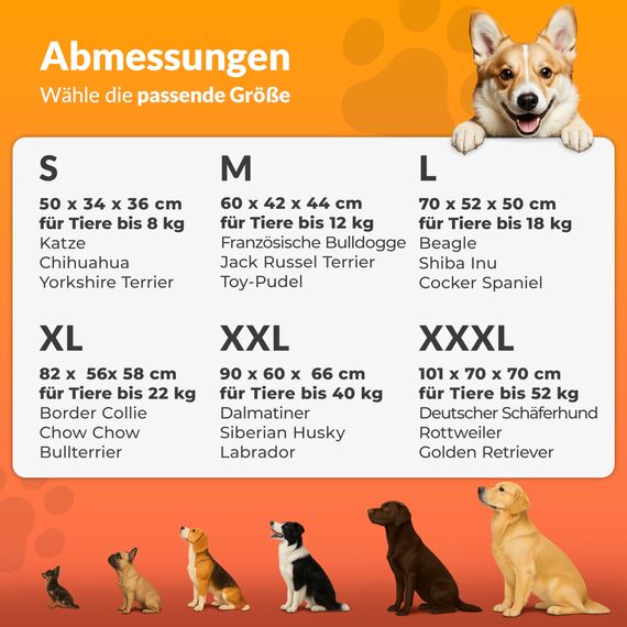 CADOCA® Hundebox Hundetransportbox faltbar robust M 60x42x44cm atmungsaktiv Transporttasche Haustiertransportbox Hundetragetasche Grau