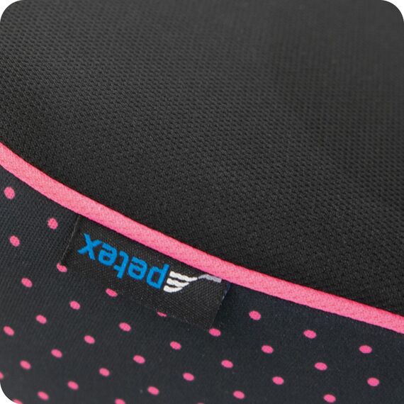PETEX Auto-Kindersitz mit ISOFIX - Basic Plus i-Size Norm nach ECE R129 für Kinder von ca. 100-150 cm, höhenverstellbarer Kinderautositz in pink, 1 Stück