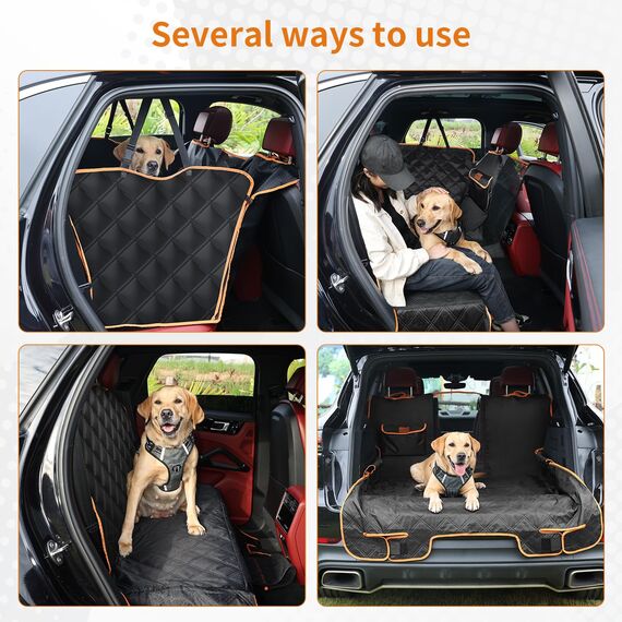 KYG Hundedecke Auto Rückbank Autoschondecke Hund Rücksitz wasserdicht & Kratzfest Auto Hundedecke Rücksitz für PKWs und SUVs mit Seitenschutz und Sichtfenster 135x175cm