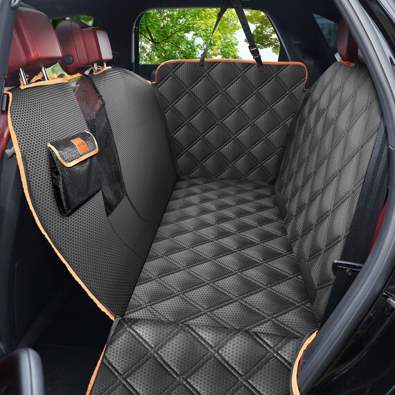 KYG Hundedecke Auto Rückbank Autoschondecke Hund Rücksitz wasserdicht & Kratzfest Auto Hundedecke Rücksitz für PKWs und SUVs mit Seitenschutz und Sichtfenster 135x175cm