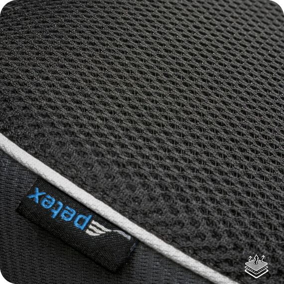 PETEX Auto-Kindersitz Basic i-Size Norm nach ECE R129 für Kinder von ca. 100-150 cm, höhenverstellbarer Kinderautositz in grau, 1 Stück