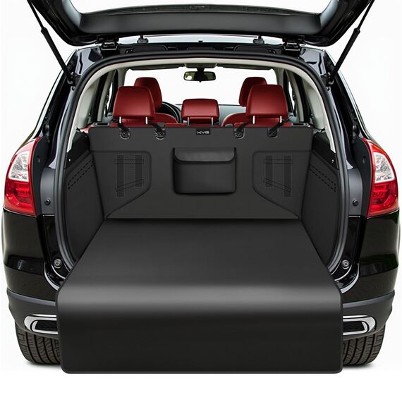 KYG Kofferraumschutz Hund Universelle wasserdichte & Widerstandsfähige Kofferraum Schutzmatte Hund mit Seitenschutz Kofferraumschutz Leicht zu reinigen für Auto, SUV & LKW, 185 * 105 * 38cm - Schwarz