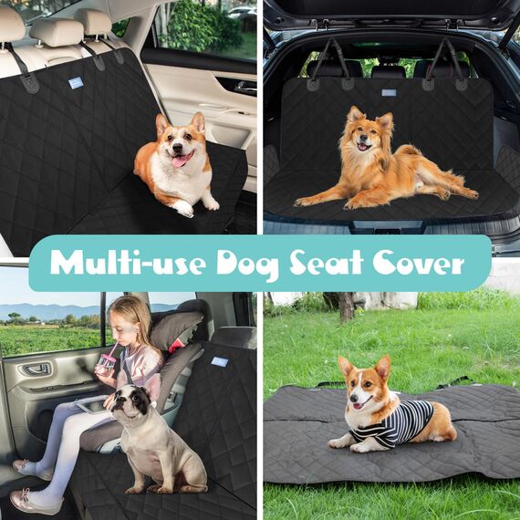 Nobleza Hundedecke Auto Rückbank Wasserdicht, Armlehnen-kompatibler Autoschondecken Hund Rücksitz, Kratzfeste Autodecke Hund Rückbank, 137 x 121cm Universell