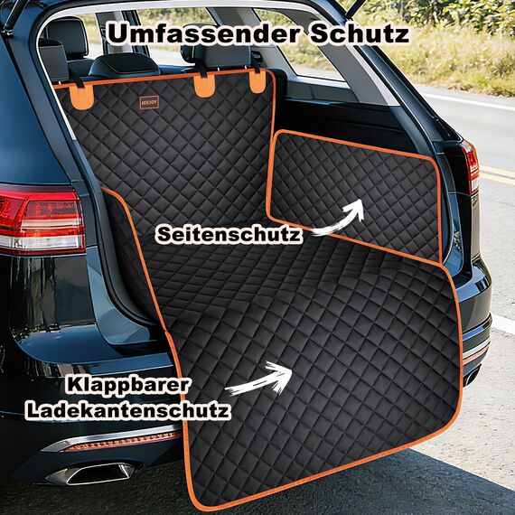 JOEJOY Kofferraumschutz Hund mit Seiten- und Ladeschwellenschutz, Universal Kofferraum Schutzmatte Hund Wasserdicht Kratzfest - Hundedecke Auto Kofferraum
