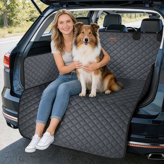 JOEJOY Kofferraumschutz für Hund mit Seiten- und Ladeschwellenschutz, Universal Kofferraum Schutzmatte Hund Kratzfest - Hundedecke Auto Kofferraum