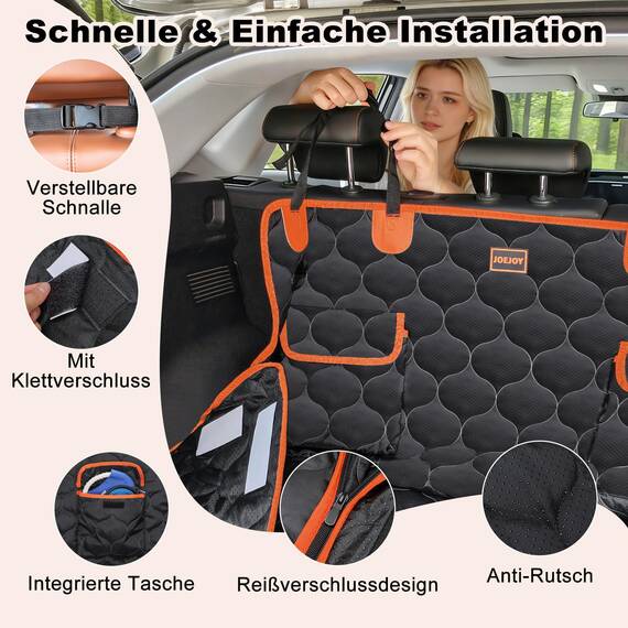 JOEJOY Kofferraumschutz Hund mit Seiten- und Ladeschwellenschutz, Universal Kofferraum Schutzmatte Wasserdicht Kratzfest - Pflegeleicht Hundedecke Auto Kofferraum (Packung mit 2)