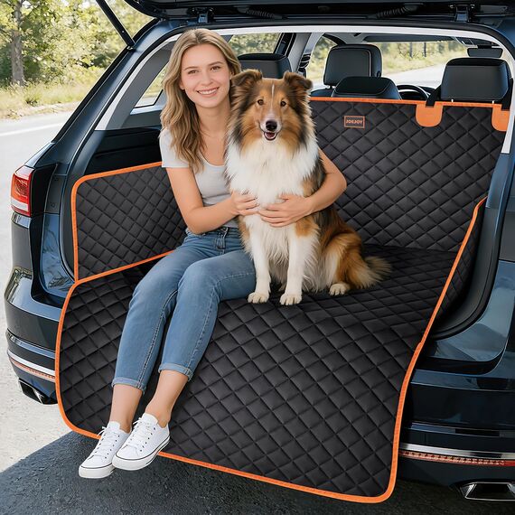 JOEJOY Kofferraumschutz Hund mit Seiten- und Ladeschwellenschutz, Universal Kofferraum Schutzmatte Hund Wasserdicht Kratzfest - Hundedecke Auto Kofferraum