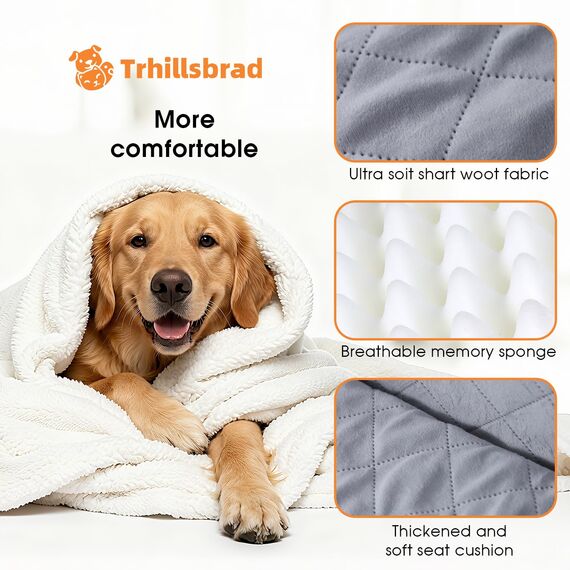 Hunde autositz für mittlerer/große Hunde, 2 Klipsbare Verstellbare Sicherheitsleine, Autohundebett für 2 Kleine Hundes, Vollständig Abnehmbare und Waschbare Karzsitz Aufbewahrungstaschen (Schwarz)