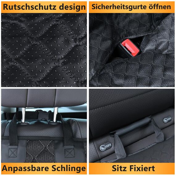 Alfheim Hund Autositz Hülle Robust, Wassergespült Hinten Sitz Hülle Verdickte Doppel Schutz Hülle Allgemein für Autos, LKW, SUV