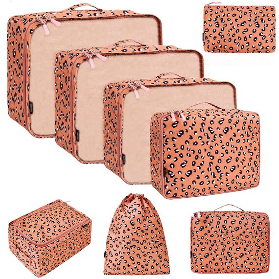 BAGAIL 8 Teilige Packwürfel, Kleidertaschen, Packing Cubes, Verpackungswürfel, Packtaschen Set für Urlaub und Reisen, Kofferorganizer Reise Würfel, Ordnungssystem für Koffer