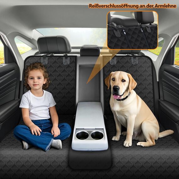 Alfheim Hund Autositz Hülle Robust, Wassergespült Hinten Sitz Hülle Verdickte Doppel Schutz Hülle Allgemein für Autos, LKW, SUV